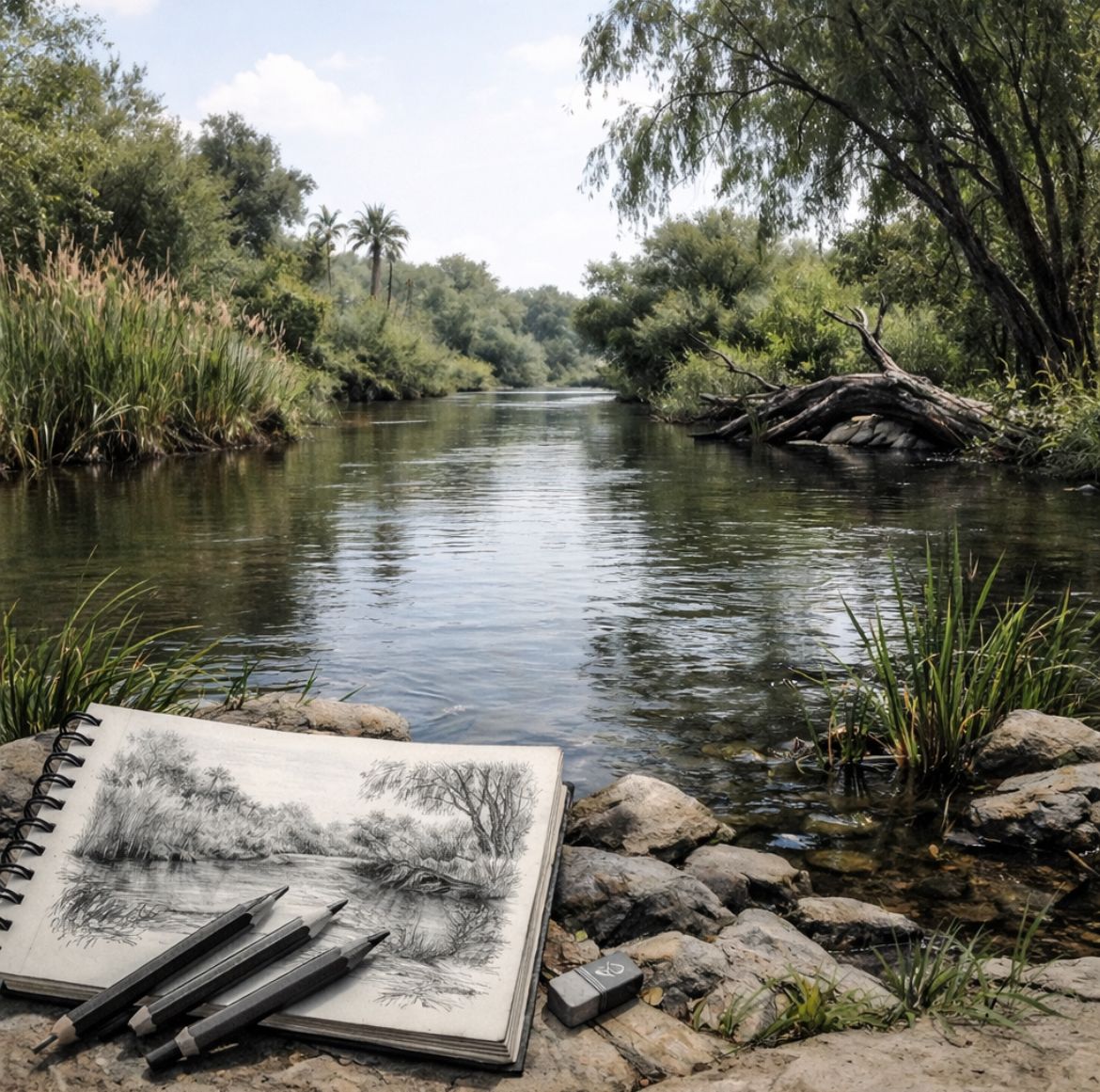 Read more about the article רישום חי על גדות הנחל | הוד השרון